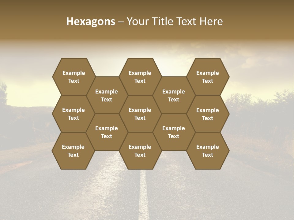 Road Sunset Countryside PowerPoint Template