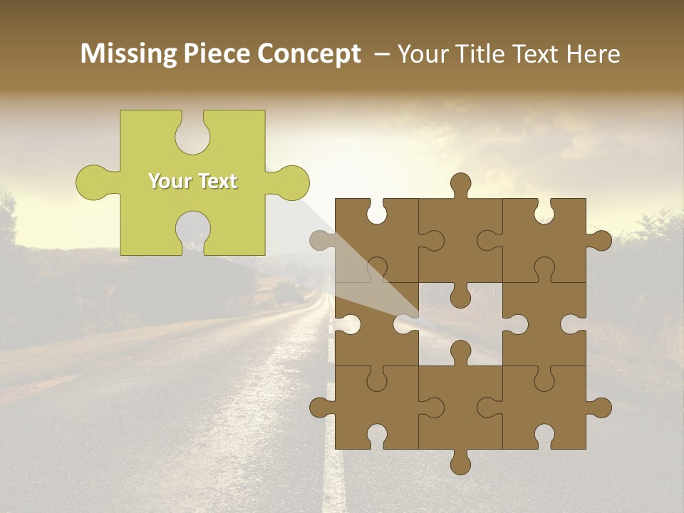 Road Sunset Countryside PowerPoint Template