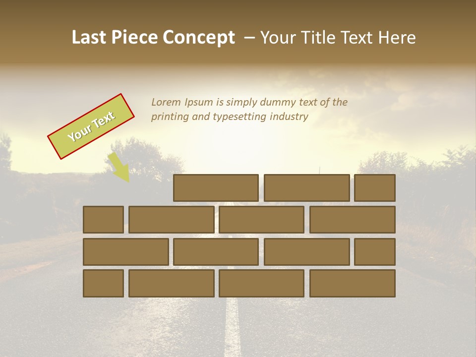 Road Sunset Countryside PowerPoint Template