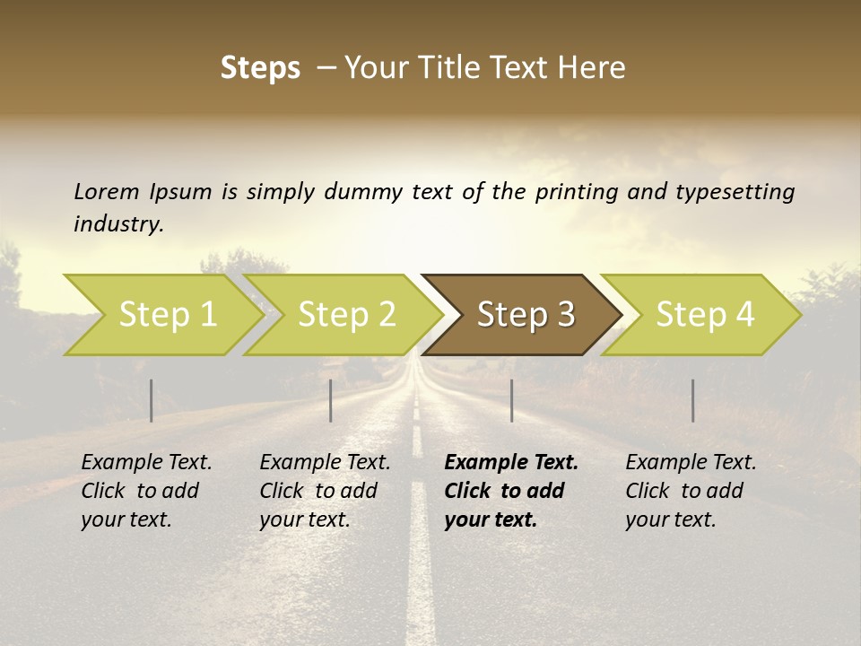 Road Sunset Countryside PowerPoint Template