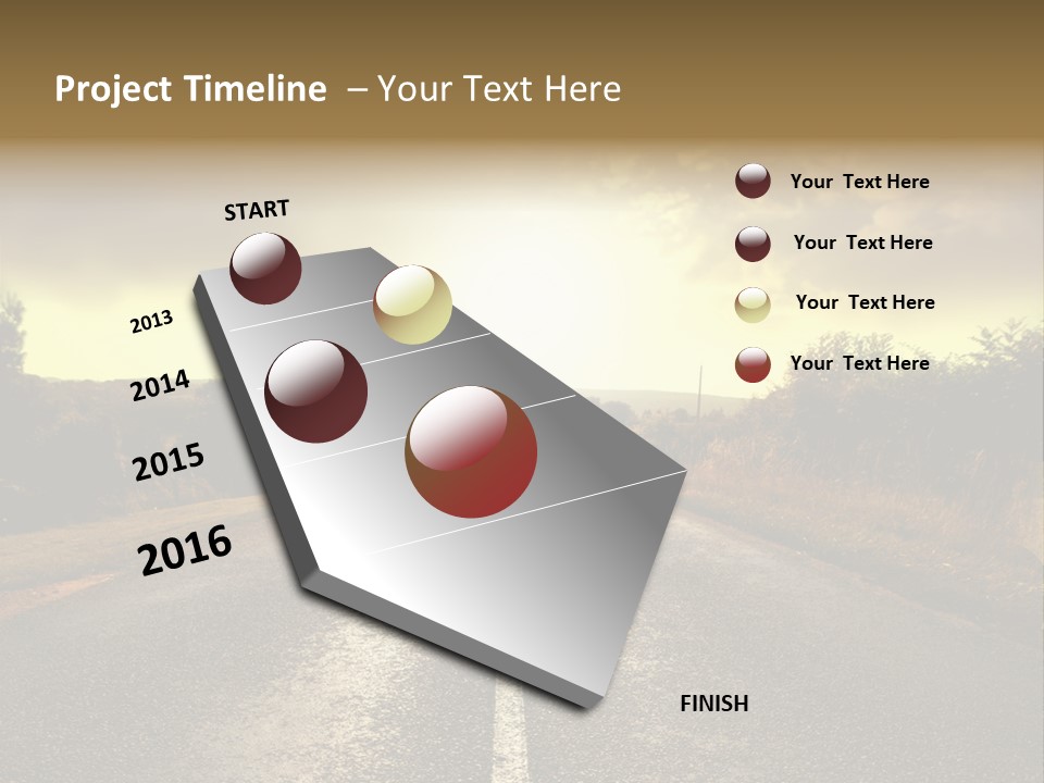 Road Sunset Countryside PowerPoint Template