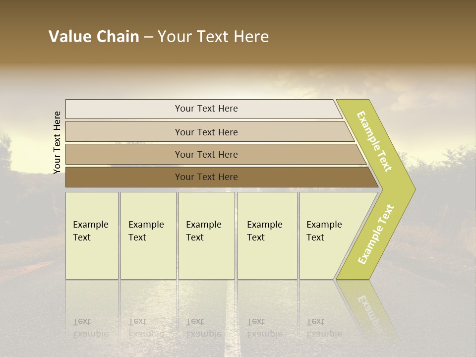 Road Sunset Countryside PowerPoint Template