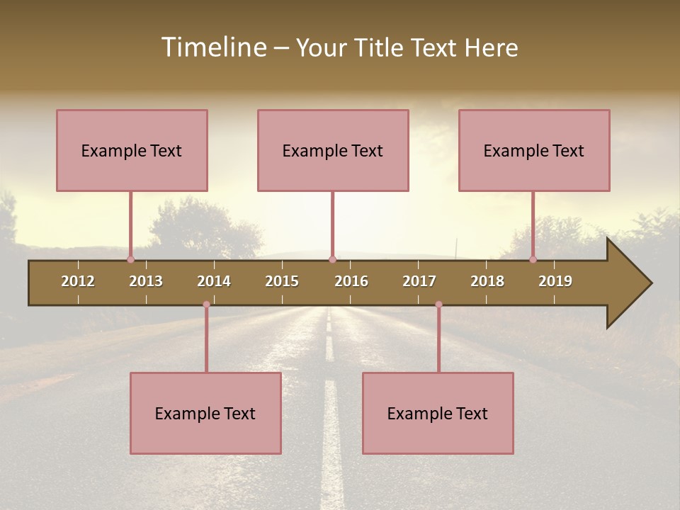 Road Sunset Countryside PowerPoint Template