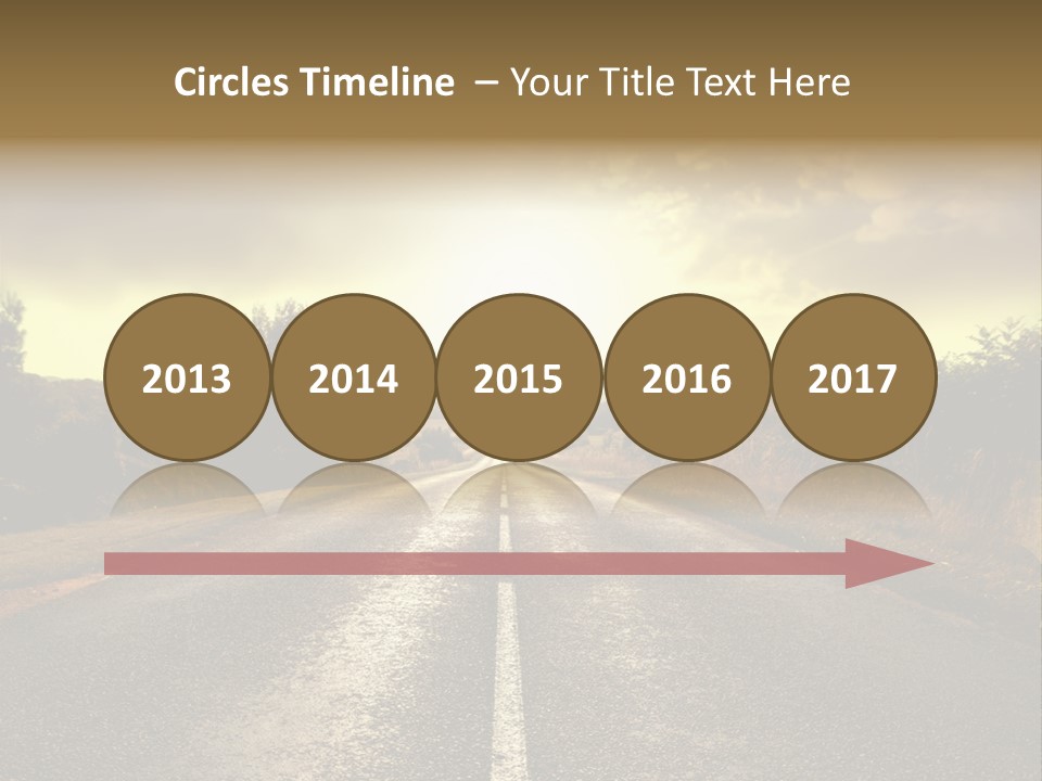 Road Sunset Countryside PowerPoint Template