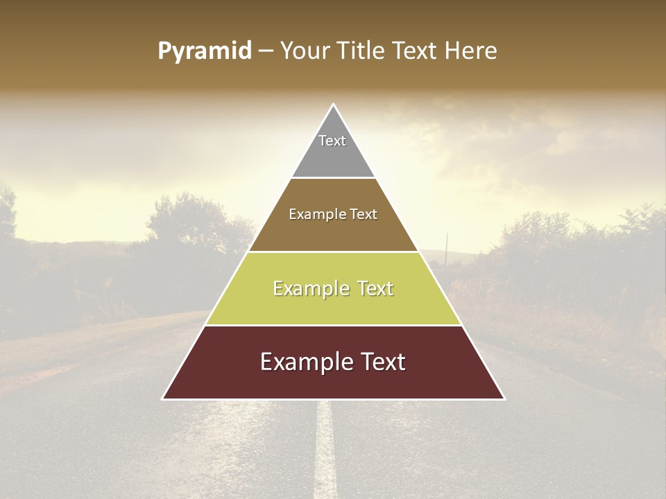 Road Sunset Countryside PowerPoint Template