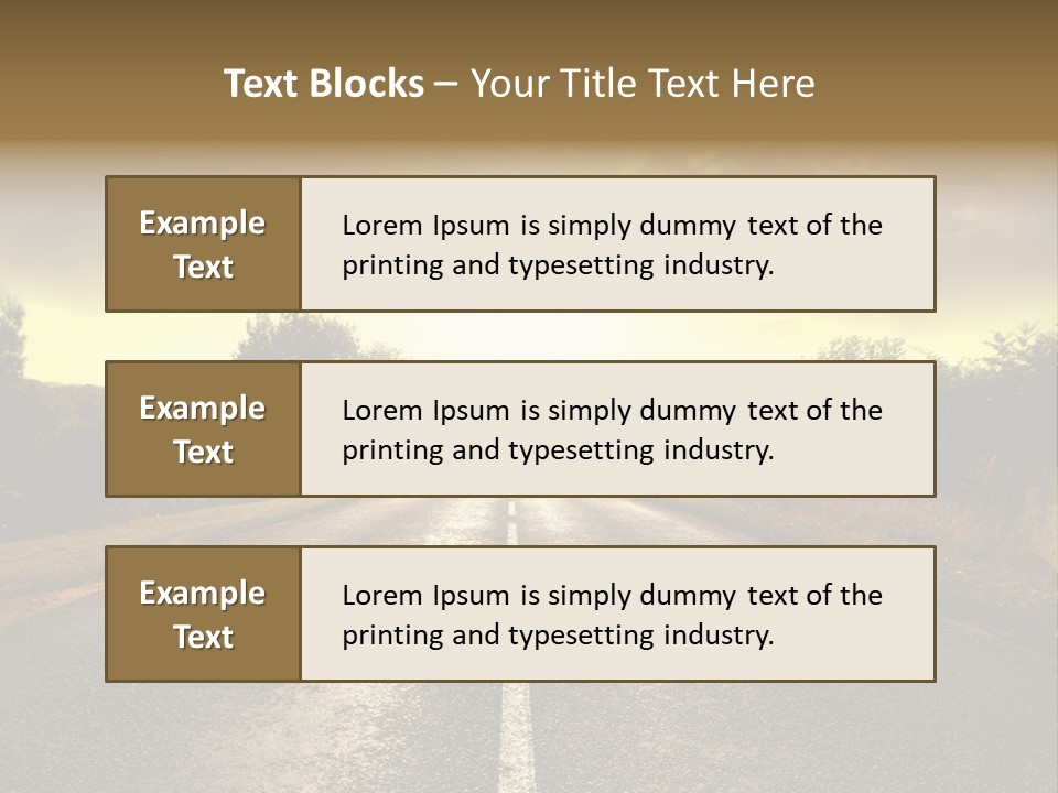 Road Sunset Countryside PowerPoint Template