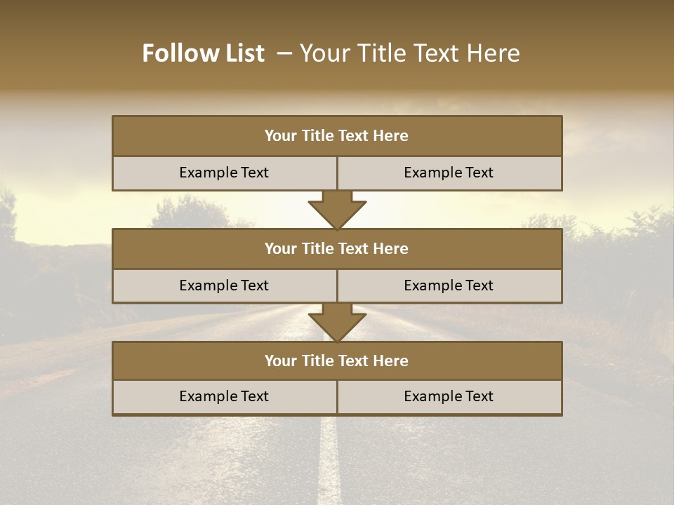 Road Sunset Countryside PowerPoint Template