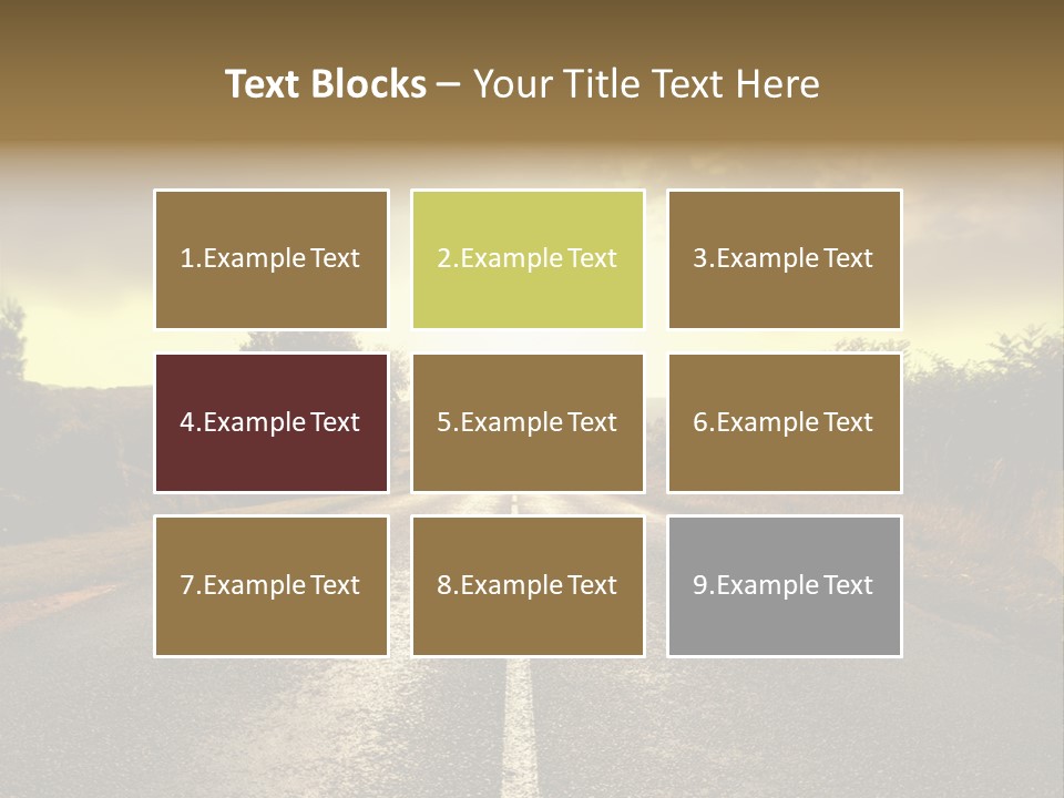 Road Sunset Countryside PowerPoint Template