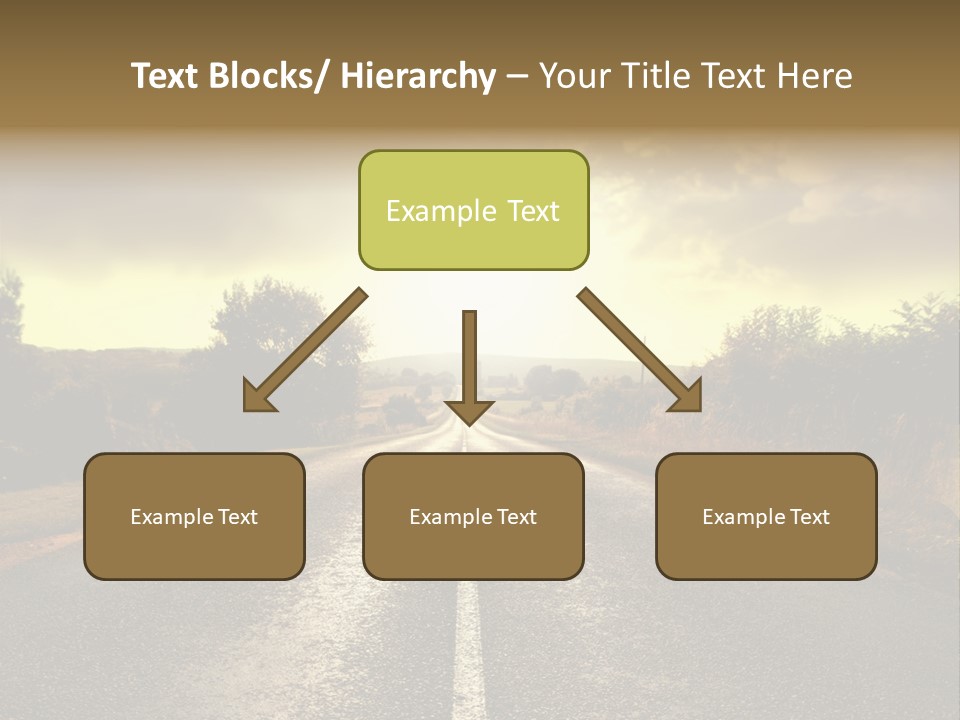 Road Sunset Countryside PowerPoint Template