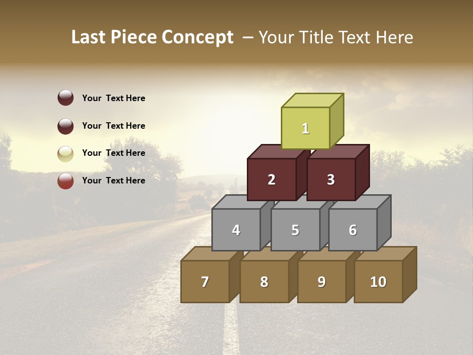 Road Sunset Countryside PowerPoint Template