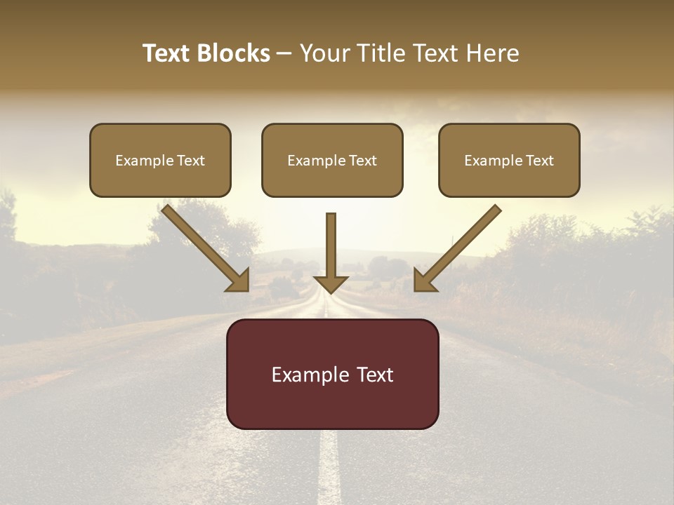 Road Sunset Countryside PowerPoint Template