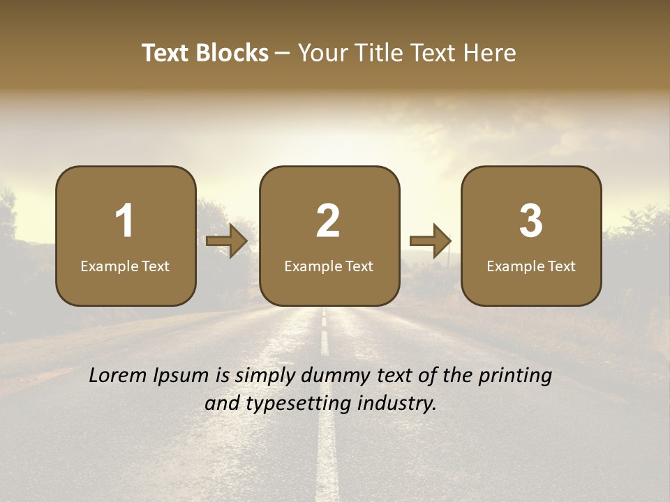 Road Sunset Countryside PowerPoint Template