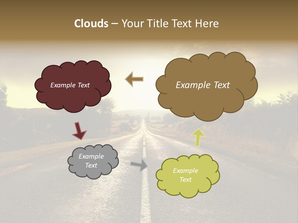 Road Sunset Countryside PowerPoint Template