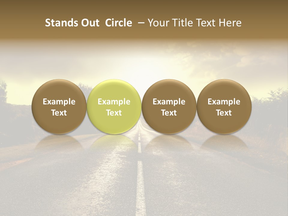 Road Sunset Countryside PowerPoint Template