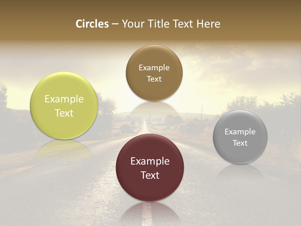 Road Sunset Countryside PowerPoint Template