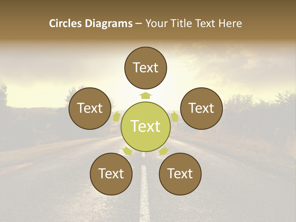 Road Sunset Countryside PowerPoint Template