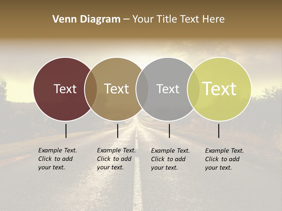 Road Sunset Countryside PowerPoint Template