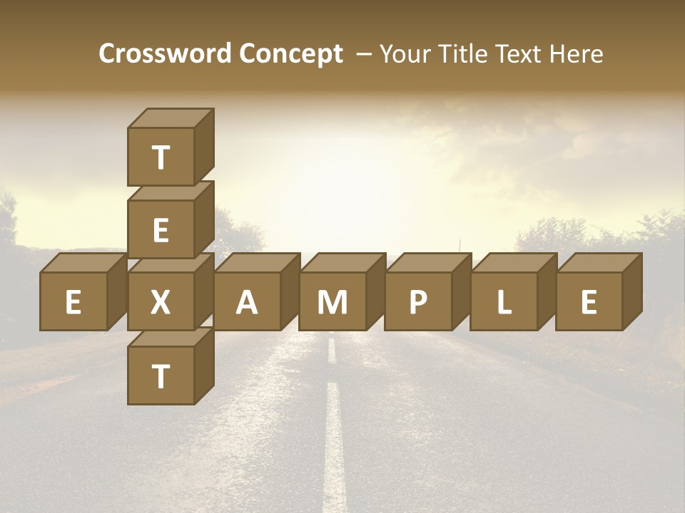 Road Sunset Countryside PowerPoint Template