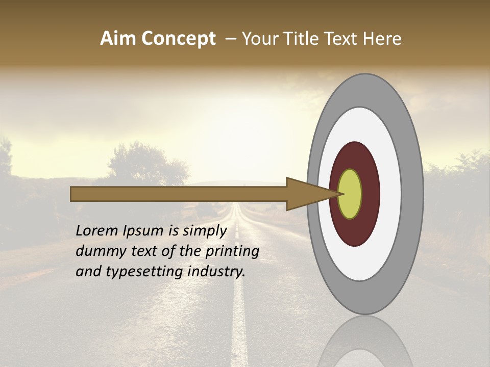 Road Sunset Countryside PowerPoint Template