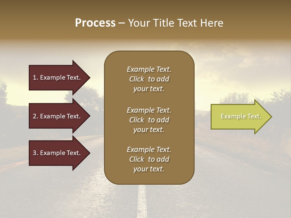 Road Sunset Countryside PowerPoint Template