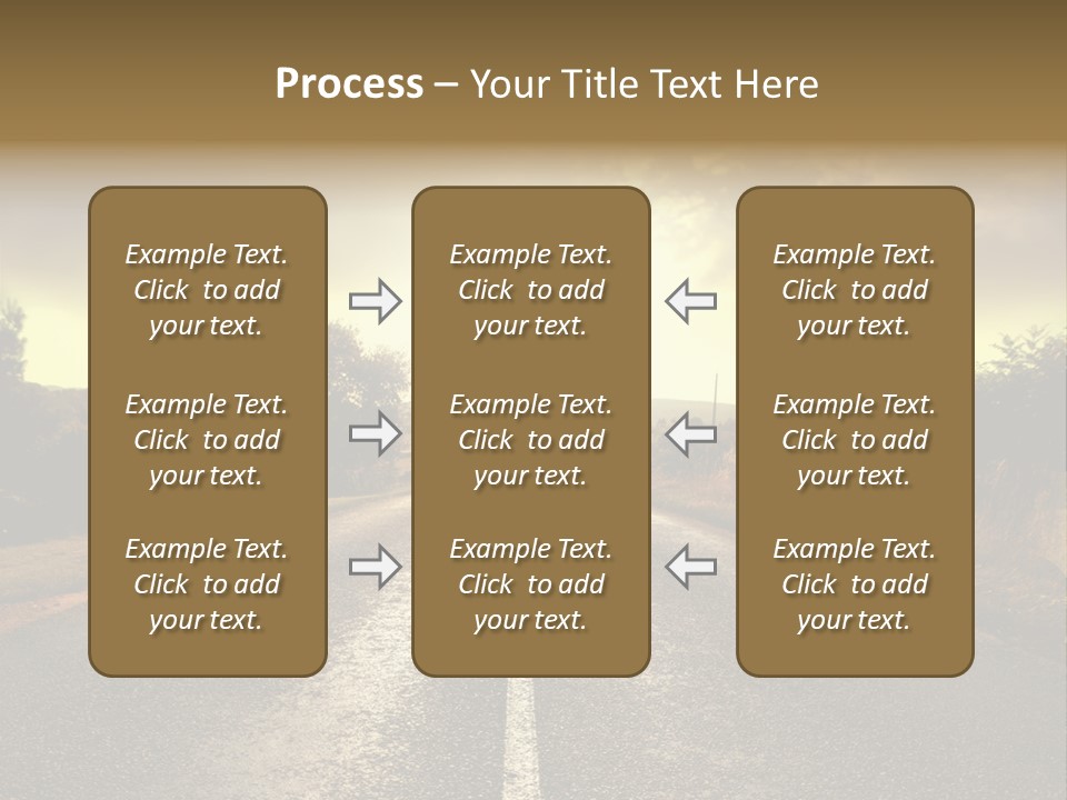Road Sunset Countryside PowerPoint Template