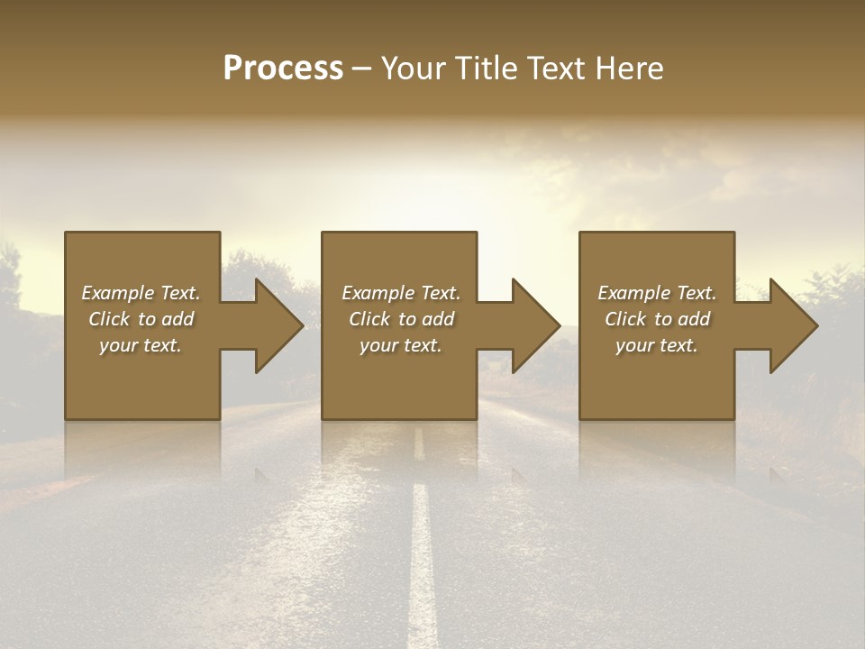 Road Sunset Countryside PowerPoint Template
