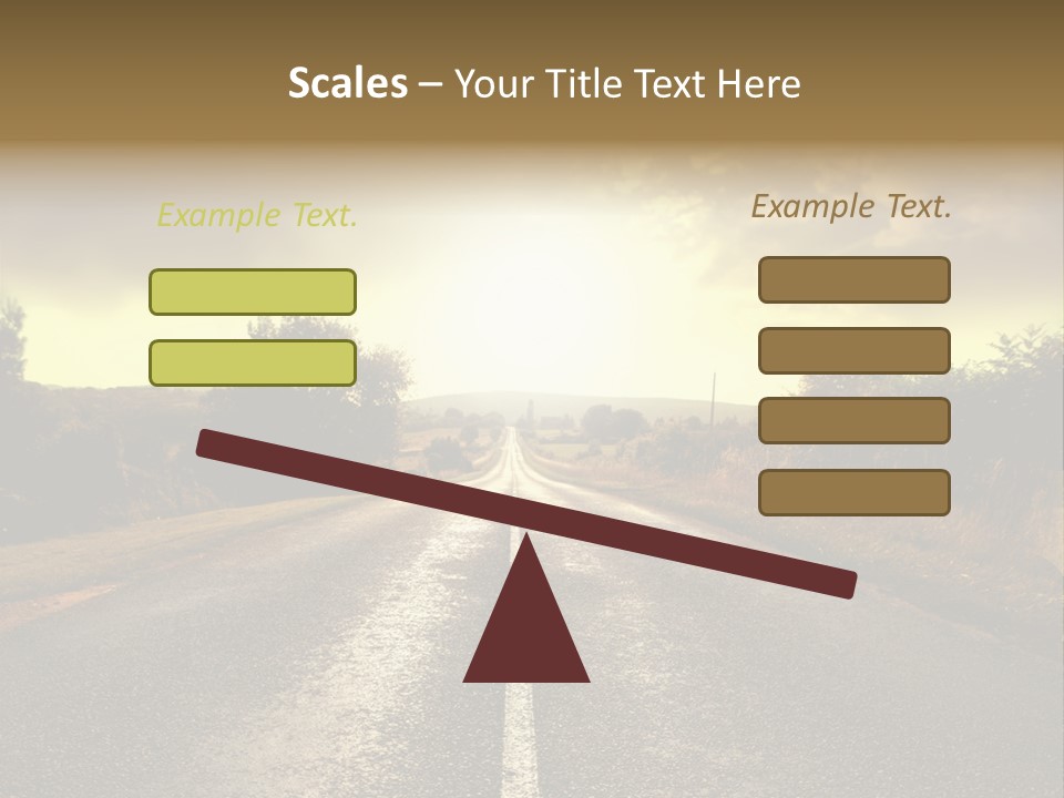 Road Sunset Countryside PowerPoint Template