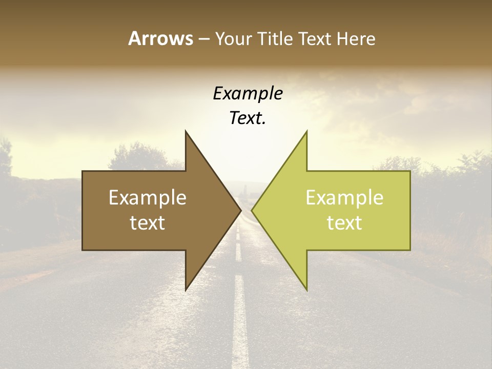 Road Sunset Countryside PowerPoint Template
