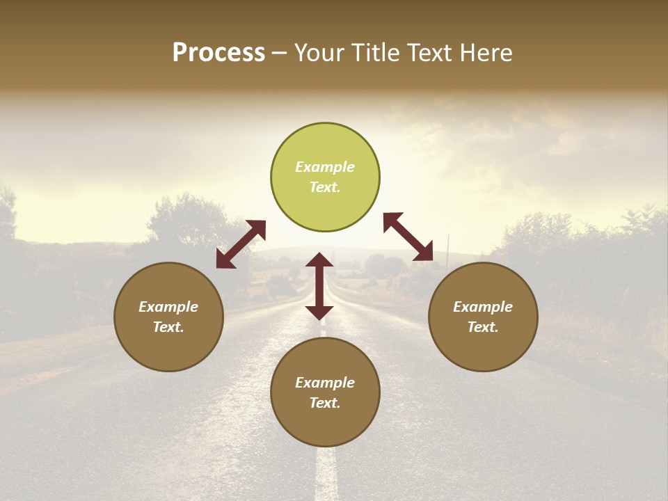 Road Sunset Countryside PowerPoint Template