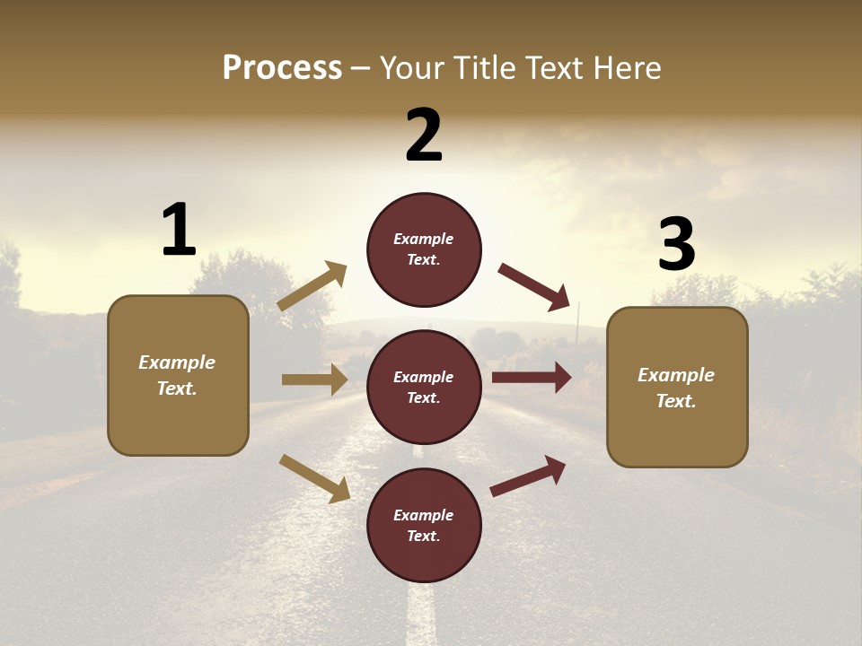 Road Sunset Countryside PowerPoint Template