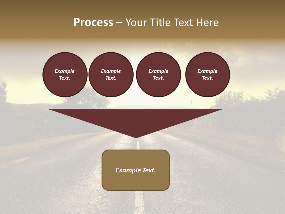 Road Sunset Countryside PowerPoint Template