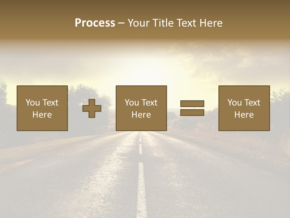 Road Sunset Countryside PowerPoint Template