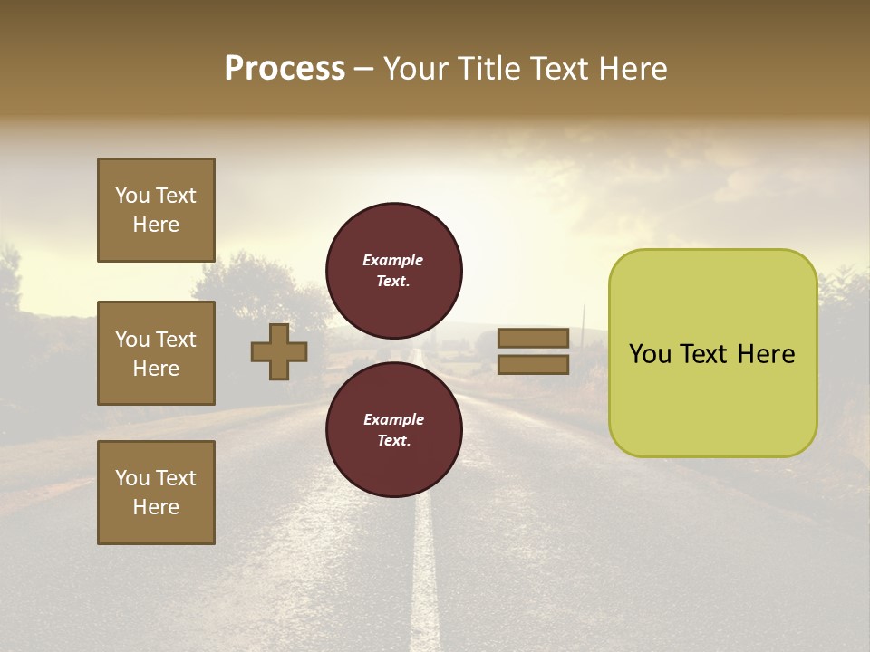 Road Sunset Countryside PowerPoint Template