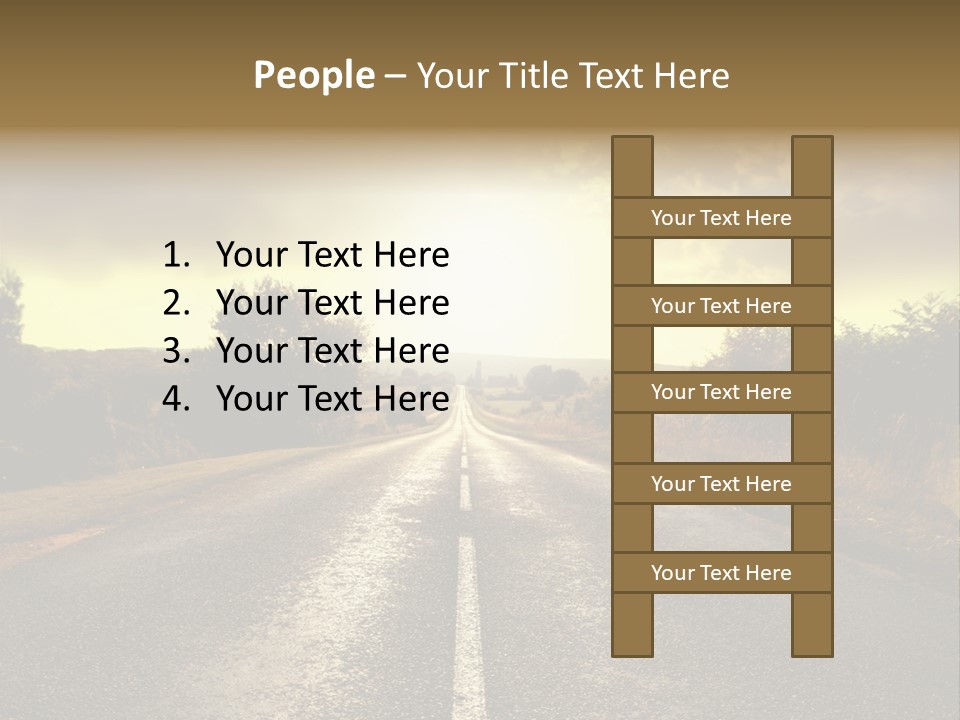 Road Sunset Countryside PowerPoint Template