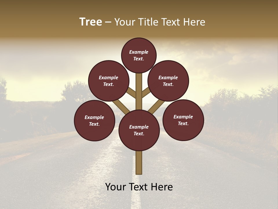 Road Sunset Countryside PowerPoint Template