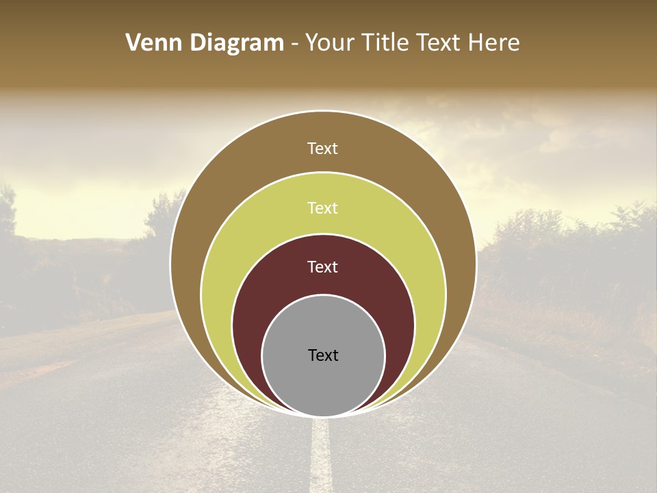 Road Sunset Countryside PowerPoint Template