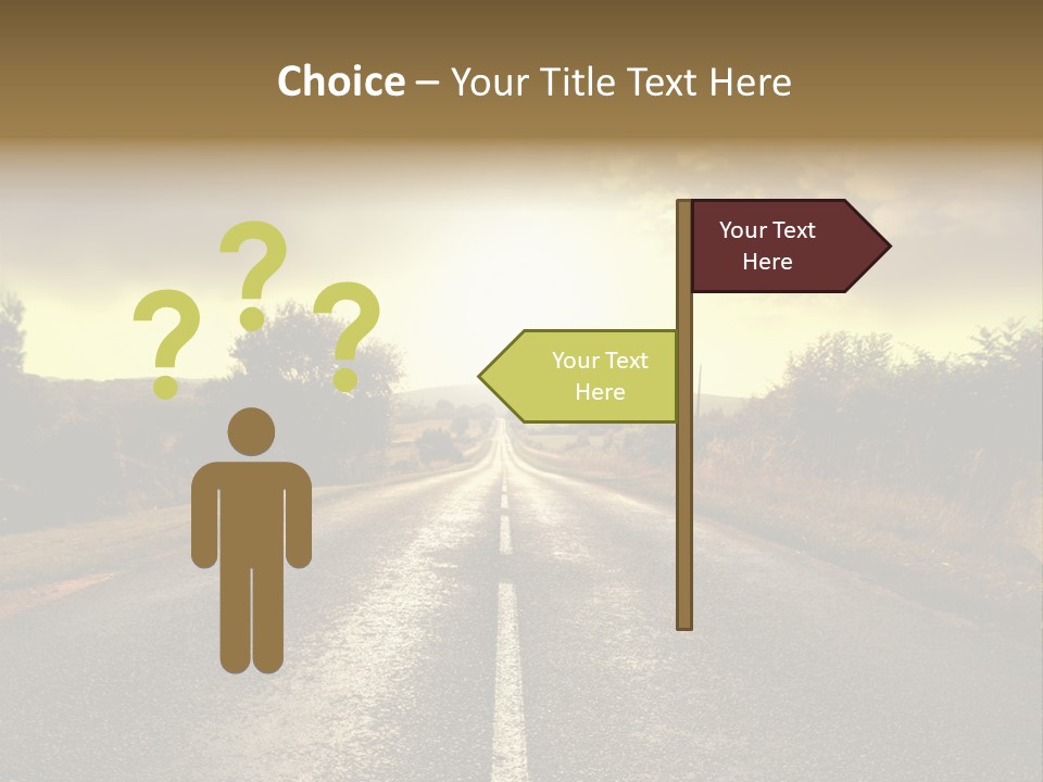 Road Sunset Countryside PowerPoint Template