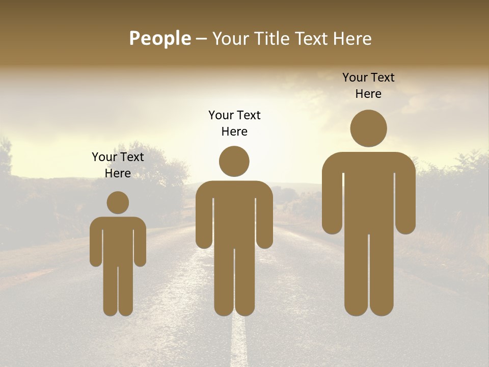 Road Sunset Countryside PowerPoint Template