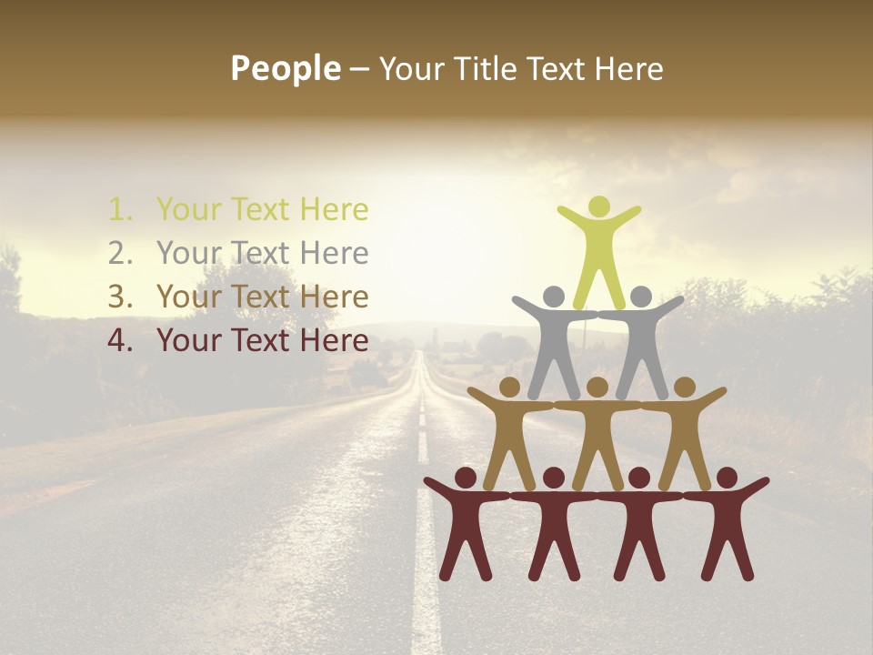 Road Sunset Countryside PowerPoint Template