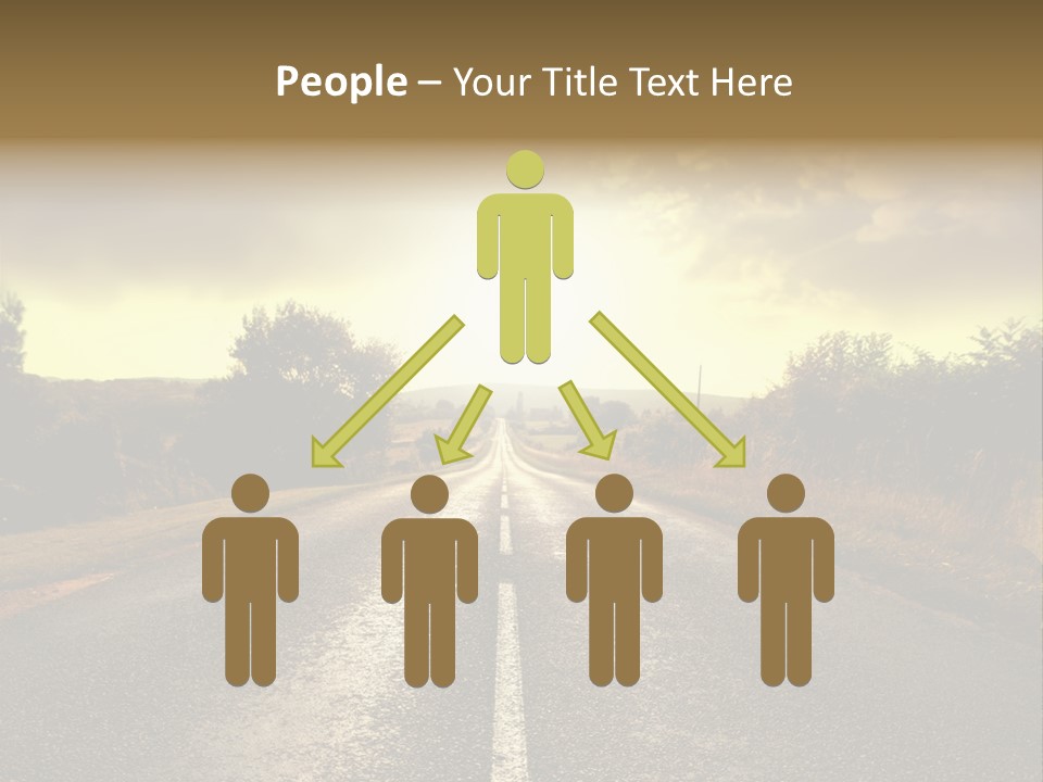 Road Sunset Countryside PowerPoint Template