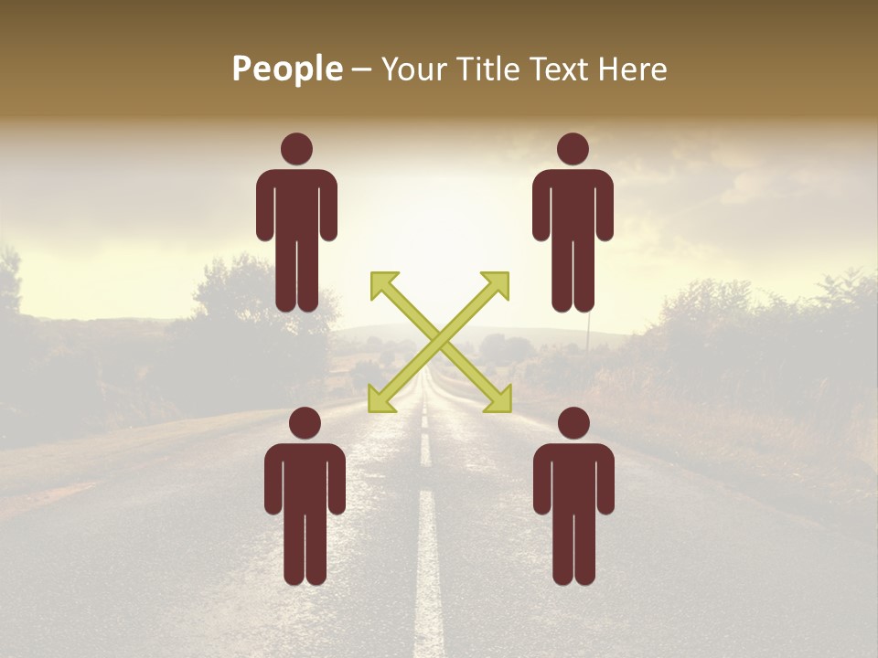 Road Sunset Countryside PowerPoint Template