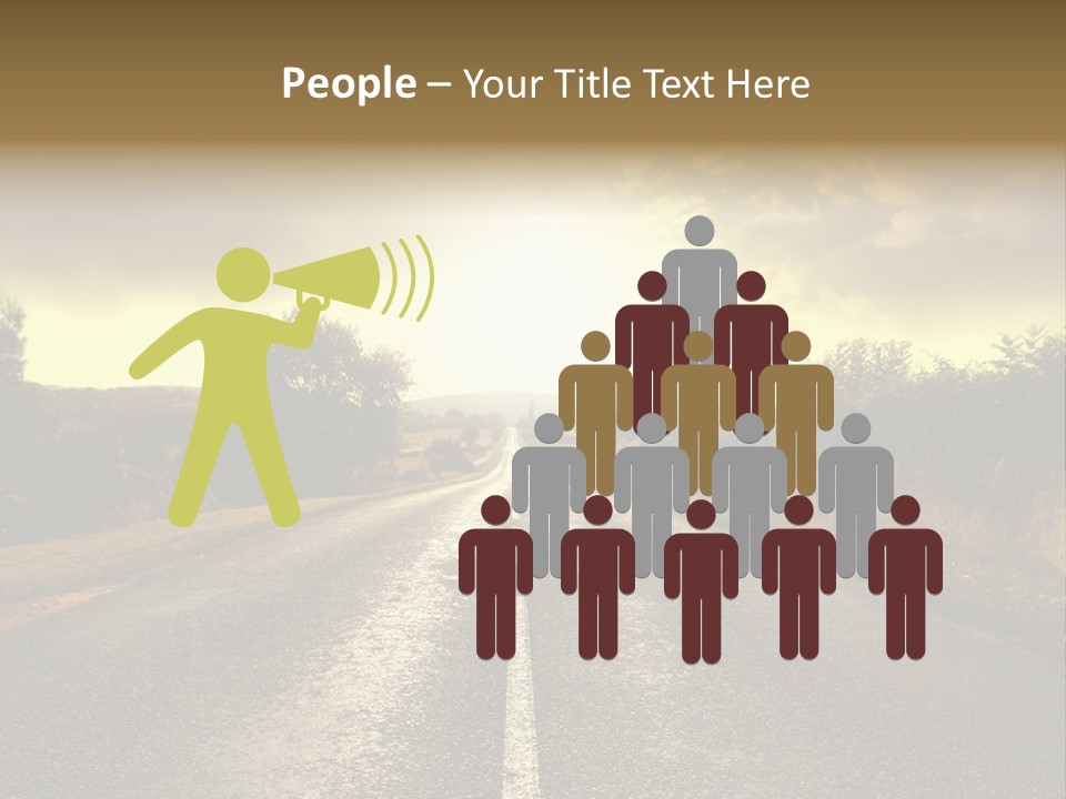 Road Sunset Countryside PowerPoint Template