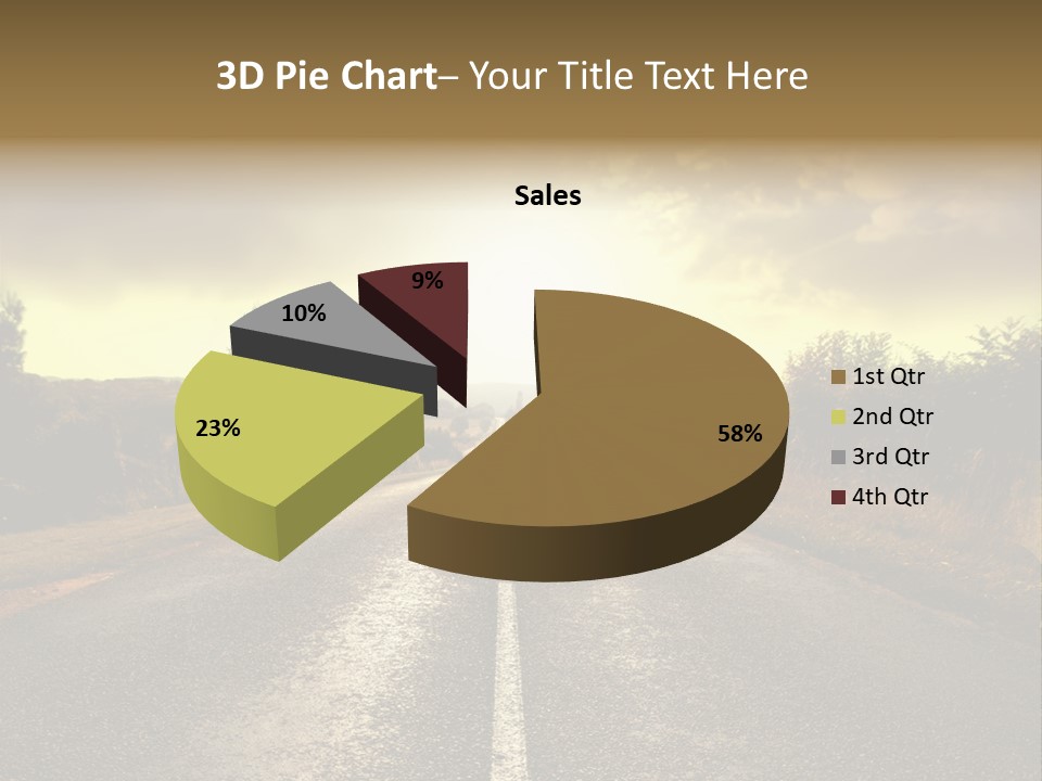 Road Sunset Countryside PowerPoint Template