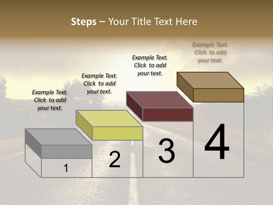 Road Sunset Countryside PowerPoint Template