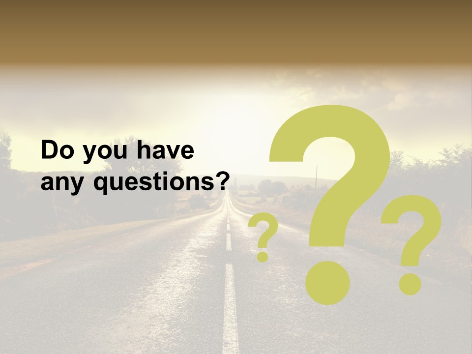 Road Sunset Countryside PowerPoint Template