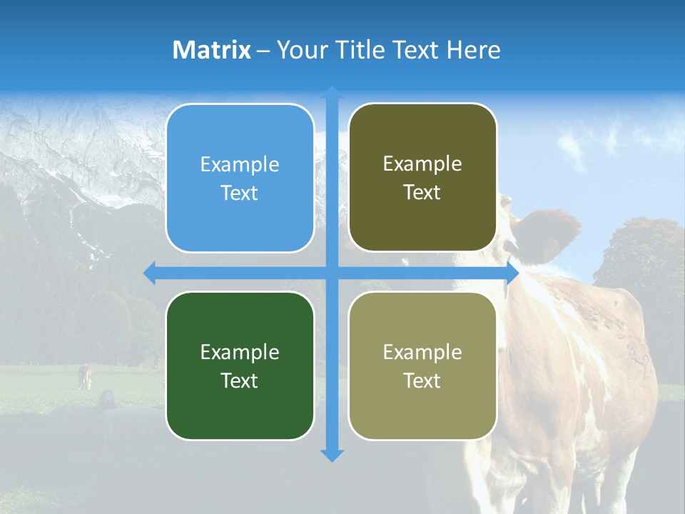 Cow Vacation Alps PowerPoint Template