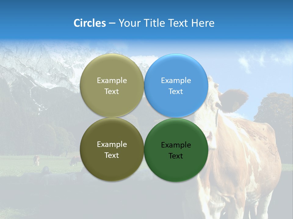 Cow Vacation Alps PowerPoint Template