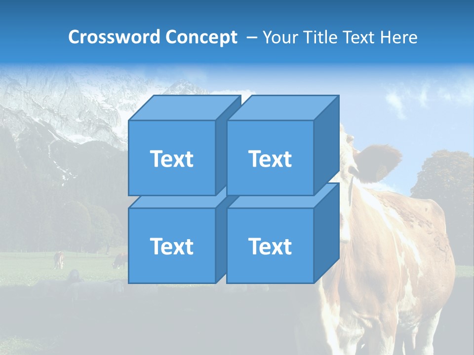 Cow Vacation Alps PowerPoint Template