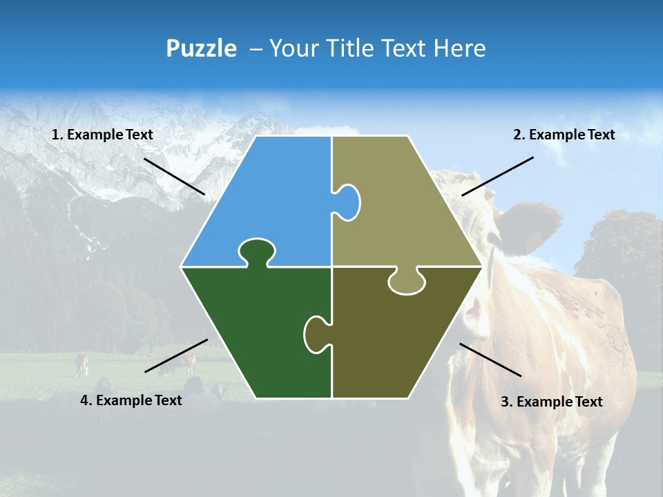 Cow Vacation Alps PowerPoint Template