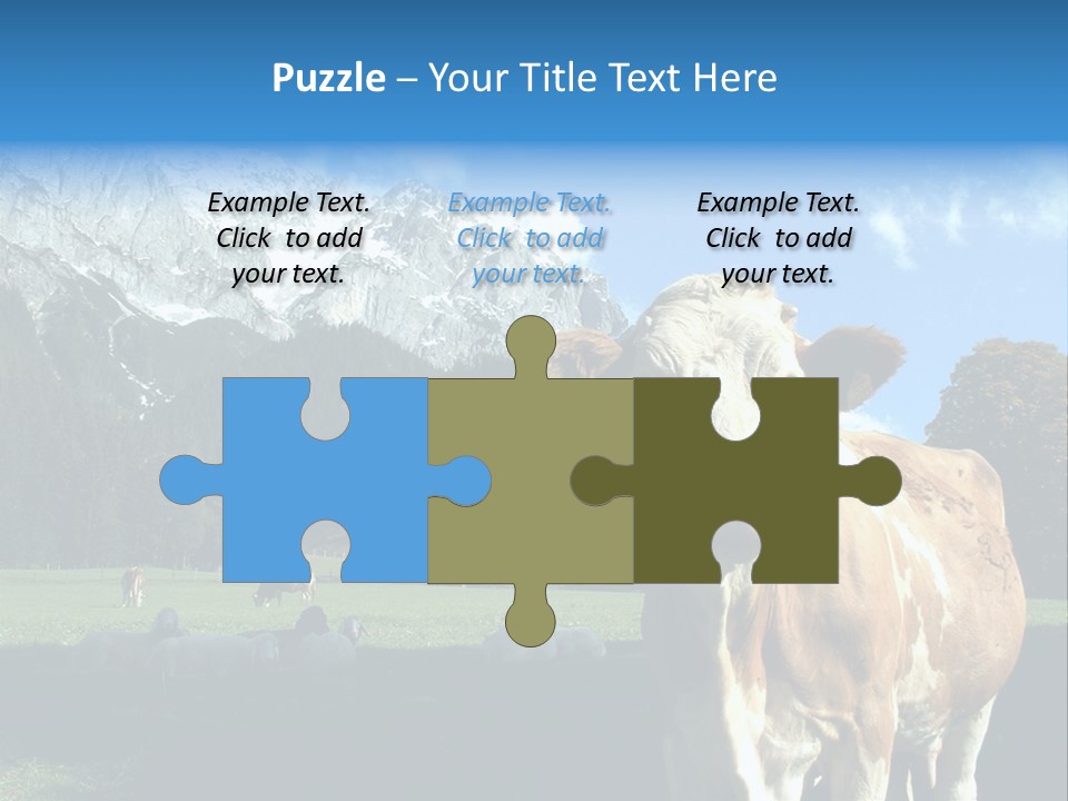 Cow Vacation Alps PowerPoint Template